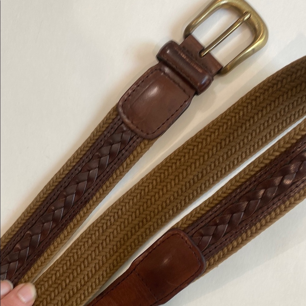 FINALE Brown Braid Leather Belt Made in Italy - Picture 13 of 14